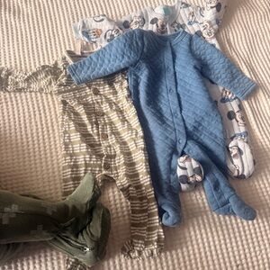 Disney Blue Quilted Footie with Character Design